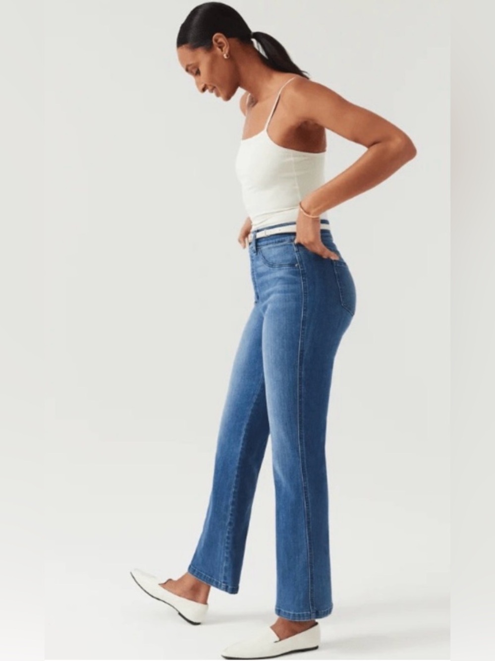 Spanx Kick Flare Jeans S Vintage
Indigo Shaping Denim Pull-On Pants Stretch - Picture 2 of 9